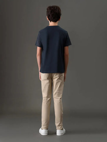 CAMISETA CKJ KIDS MAS MC LOGO SPORT MARINHO