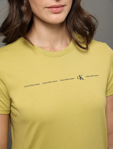 BLUSA CKJ FEM LOGO CKJ VERDE PISTACHE