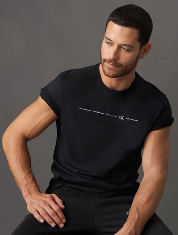 CAMISETA CKJ MAS MC LOGO CALVIN KLEIN CK PRETO