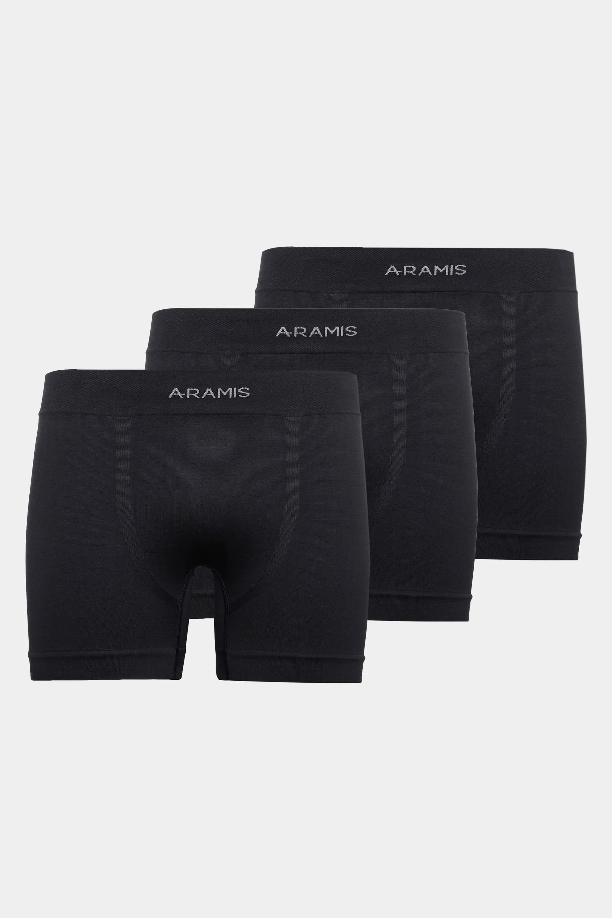 KIT 3 CUECAS BOXER SEM COSTURA ARAMIS PRETO