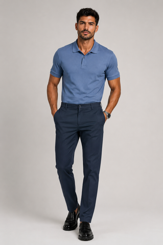 POLO MAS PIMA INTERLOCK ARAMIS ATLANTICO