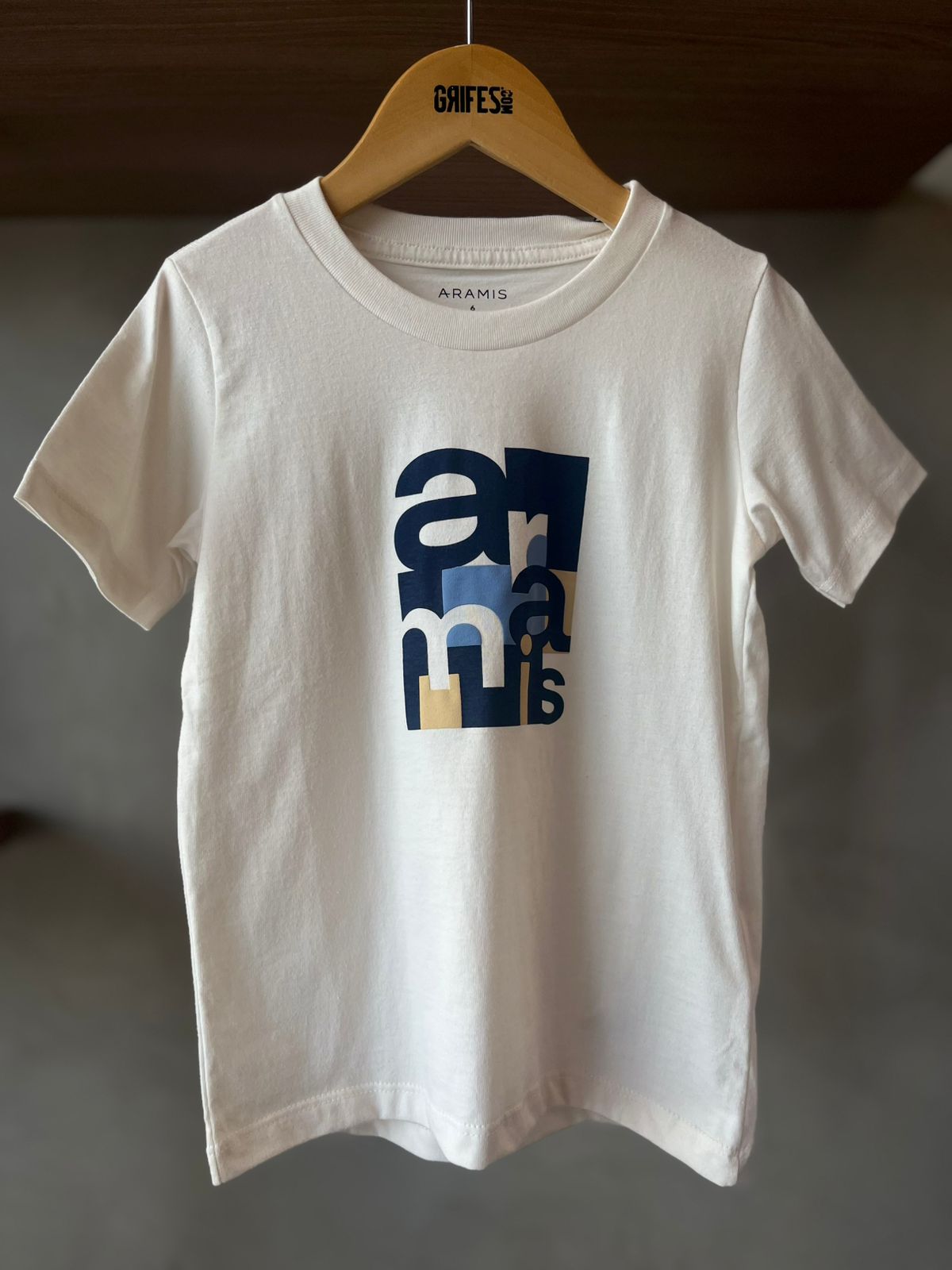 CAMISETA MAS ARAMIS INF EST GEOMETRICA OFF WHITE