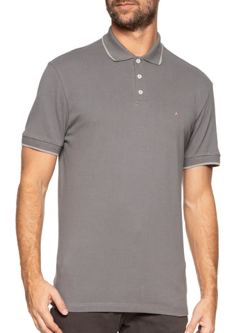 POLO MAS MC CLASSIC 1 FRISO ARAMIS QUARTZO/CINZA CLARO