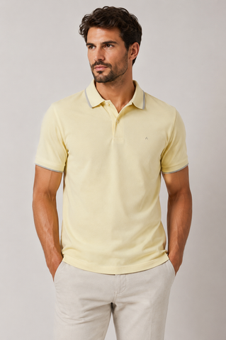POLO MAS MC CLASSIC 1 FRISO ARAMIS CITRICO/CINZA CLARO