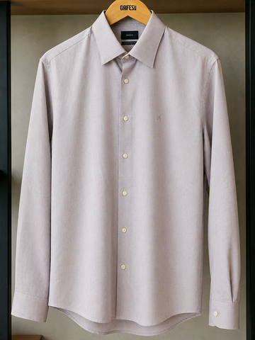 CAMISA ML REG FIO 50 EGIPCIO PETRONAS CASTANHO