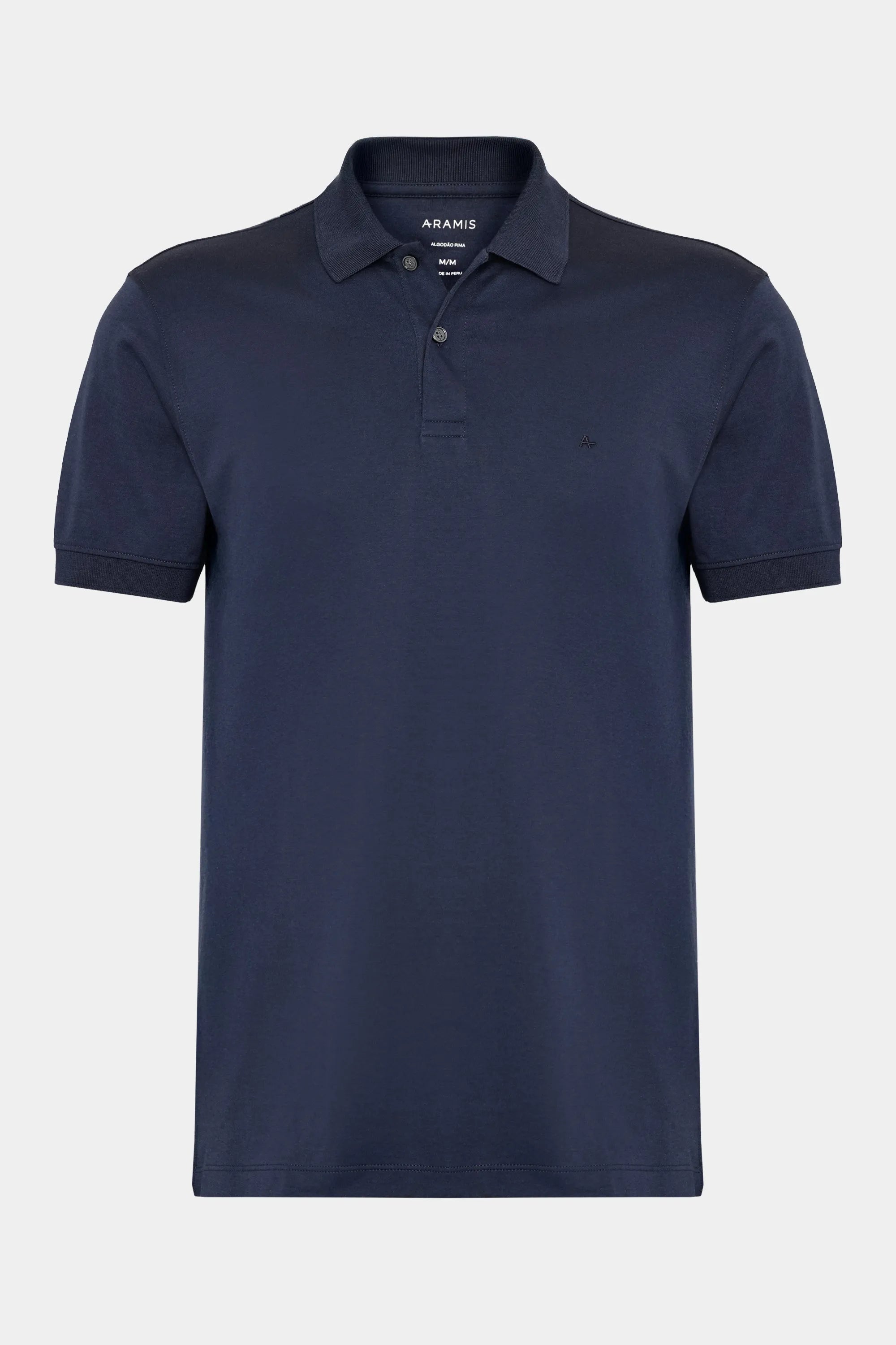 POLO MAS PIMA INTERLOCK ARAMIS NAVY