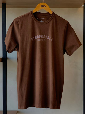 CAMISETA MAS MC SILKADA AEROPOSTALE MARROM
