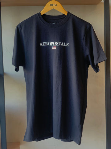 CAMISETA MAS COMFORT SILKADA AEROPOSTALE PRETO