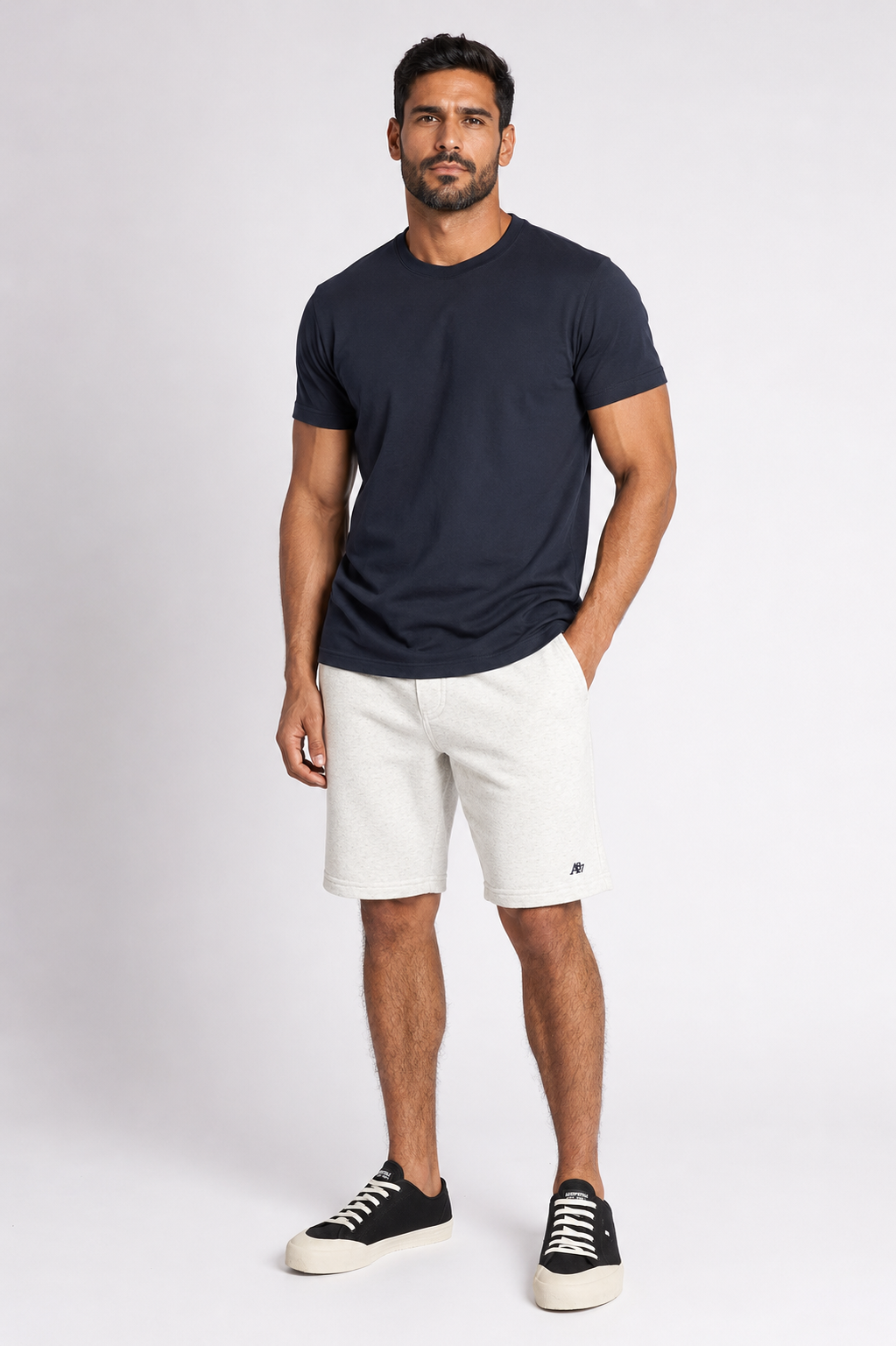 BERMUDA MAS MOLETOM AEROPOSTALE AREIA