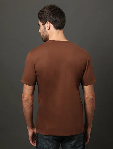 CAMISETA CKJ MAS MC LOGO CALVIN KLEIN CK MARROM