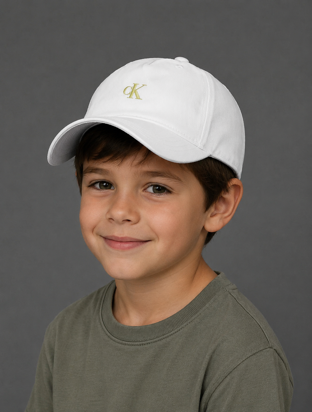 BONE MAS CKJ KIDS 5 GOMOS CK BRANCO