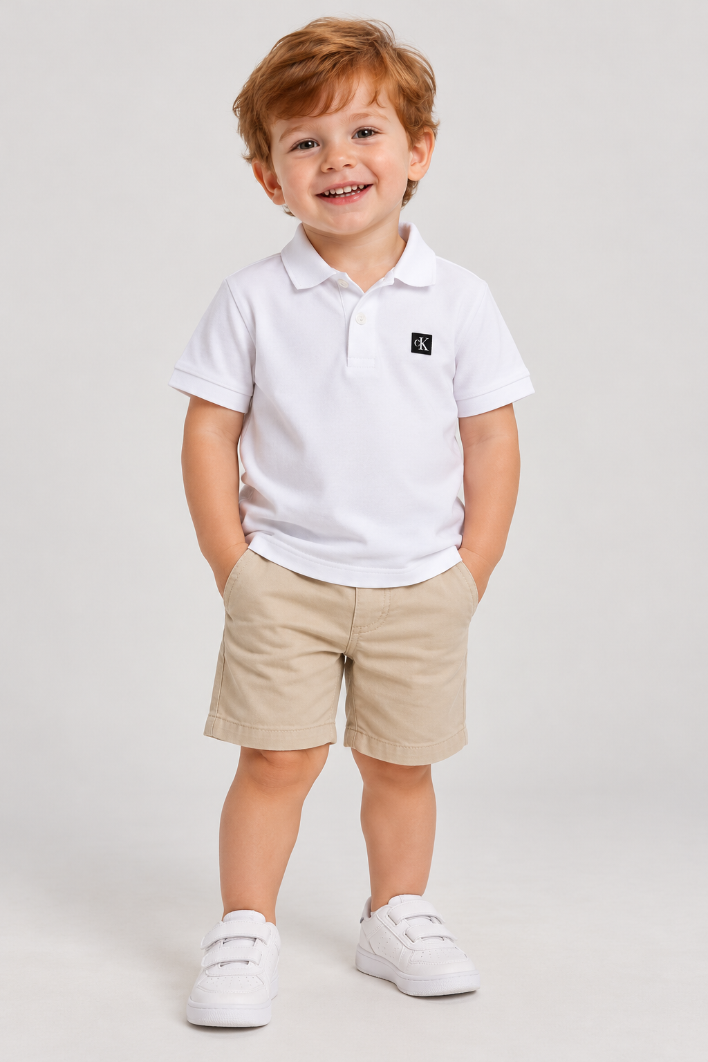 POLO CKJ KIDS MAS MC PREMIUM BRANCO