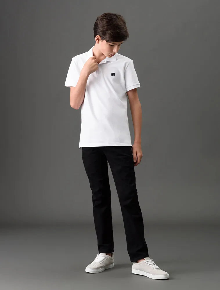 POLO CKJ KIDS MAS MC PREMIUM BRANCO
