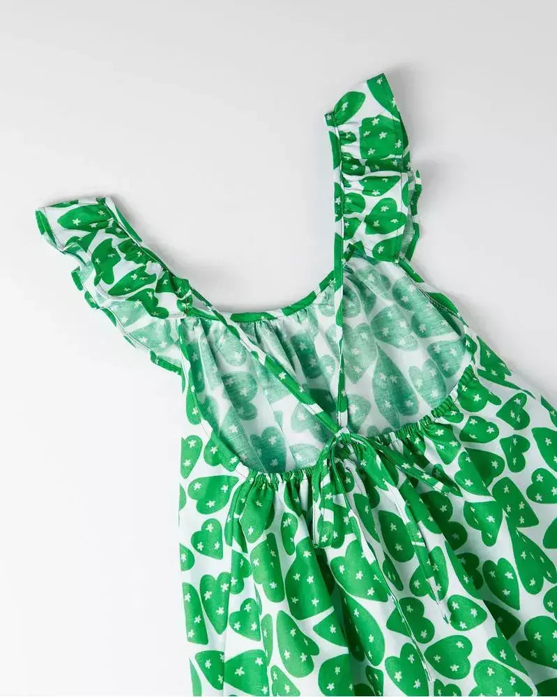 VESTIDO FEM CORAZON FABULA VERDE