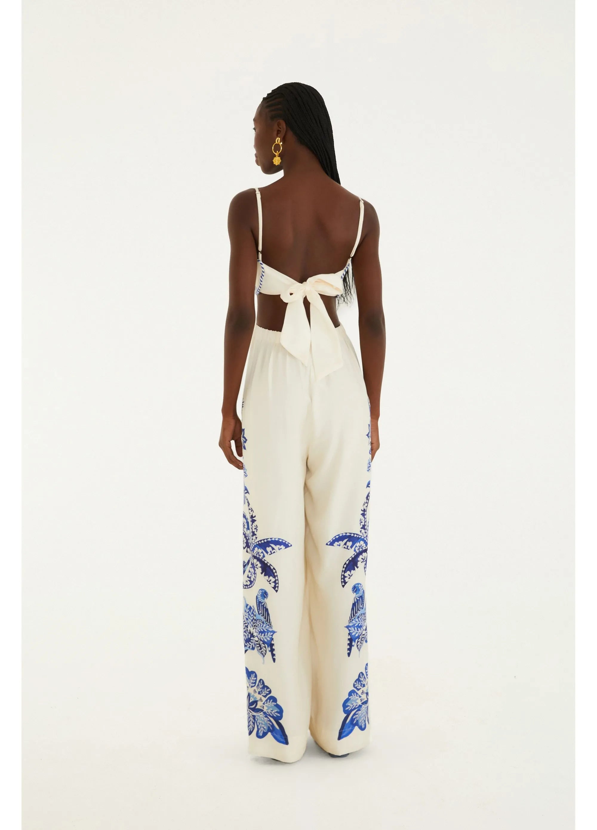 MACACAO PANTALONA COQUEIRO TROPICAL FARM OFF WHITE