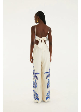 MACACAO PANTALONA COQUEIRO TROPICAL FARM OFF WHITE