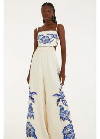 MACACAO PANTALONA COQUEIRO TROPICAL FARM OFF WHITE
