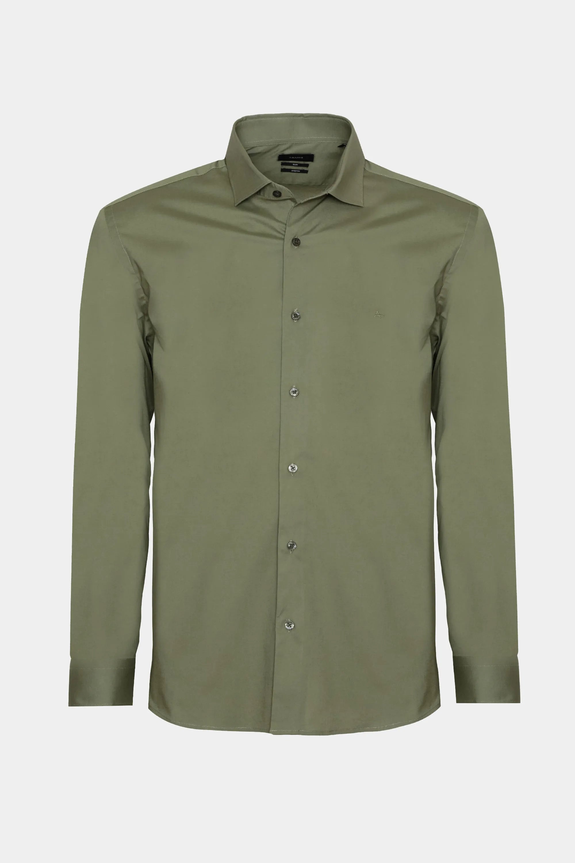 CAMISA MAS ML SLIM TRICOLINE STRETCH VERDE FOLHA