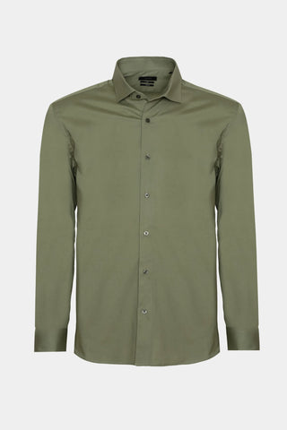 CAMISA MAS ML SLIM TRICOLINE STRETCH VERDE FOLHA