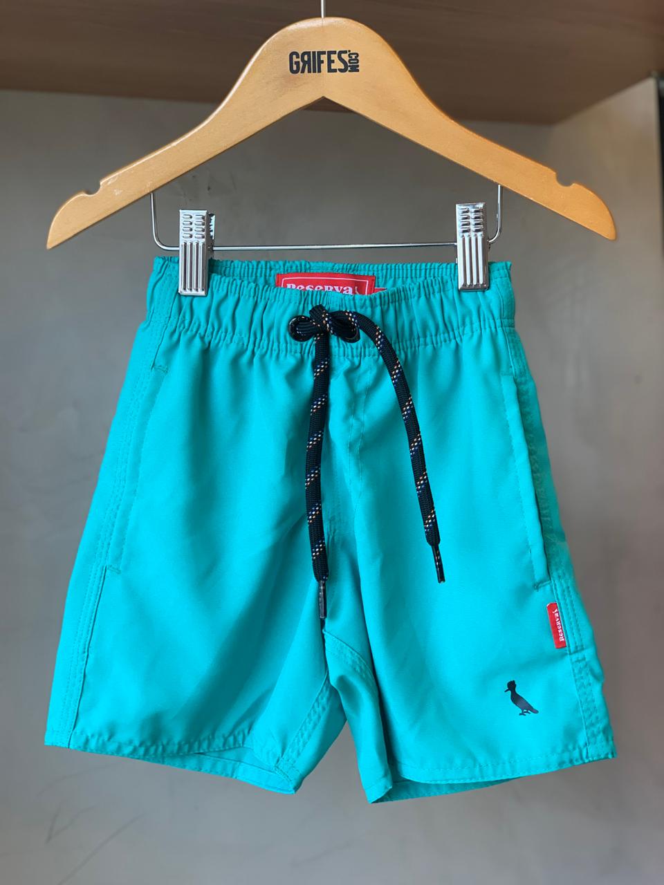 BERMUDA SHORT RSV MINI PRAIA COLOR BASIC TURQUESA