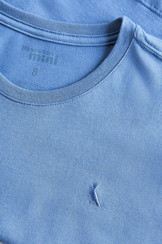 CAMISETA RSV MINI MAS CARECA BASICA AZUL CARBONO