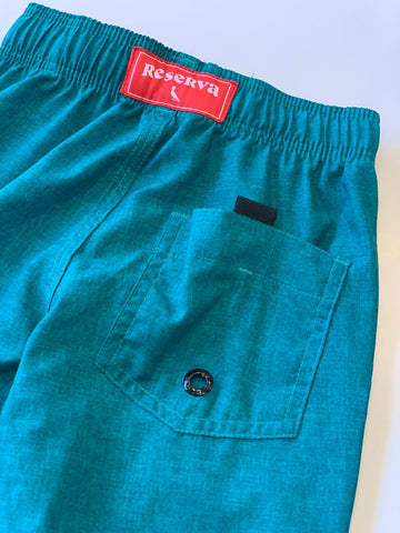BERMUDA SHORT RSV MINI MAS PRAIA TEXTURA VERDE BANDEIRA