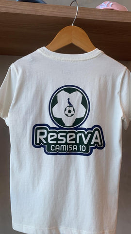 CAMISETA RSV MINI MAS ESTAMPA RESERVA 10 OFF WHITE