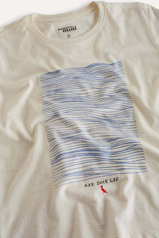 CAMISETA RSV MINI ESTAMPA MAR DOCE LAR OFF WHITE