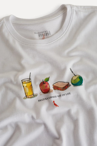 CAMISETA RSV MINI ESTAMPA LANCHINHO BRANCO