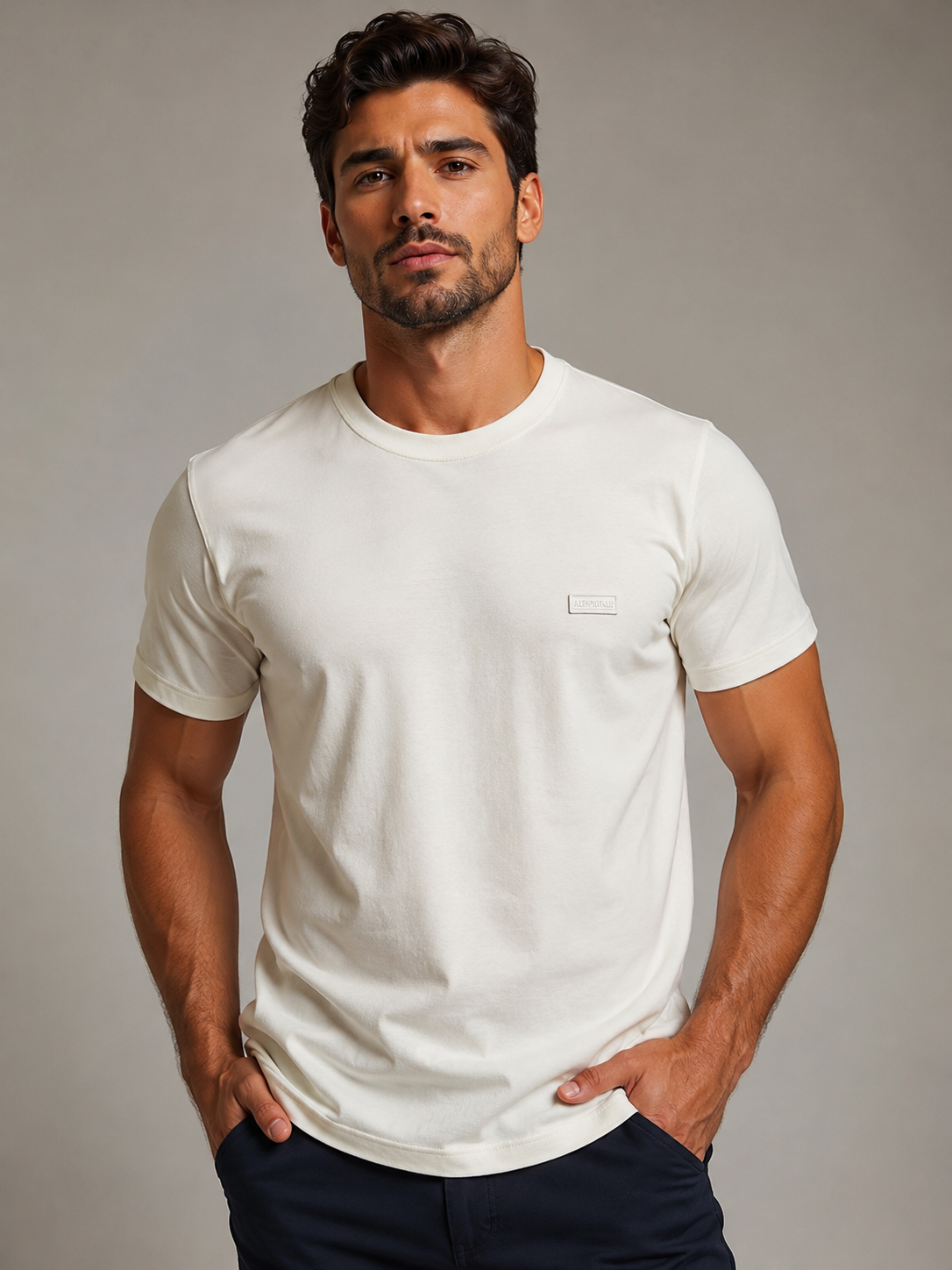 CAMISETA MAS MC COMFORT AEROPOSTALE CREME