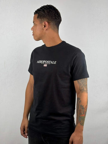 CAMISETA MAS COMFORT SILKADA AEROPOSTALE PRETO