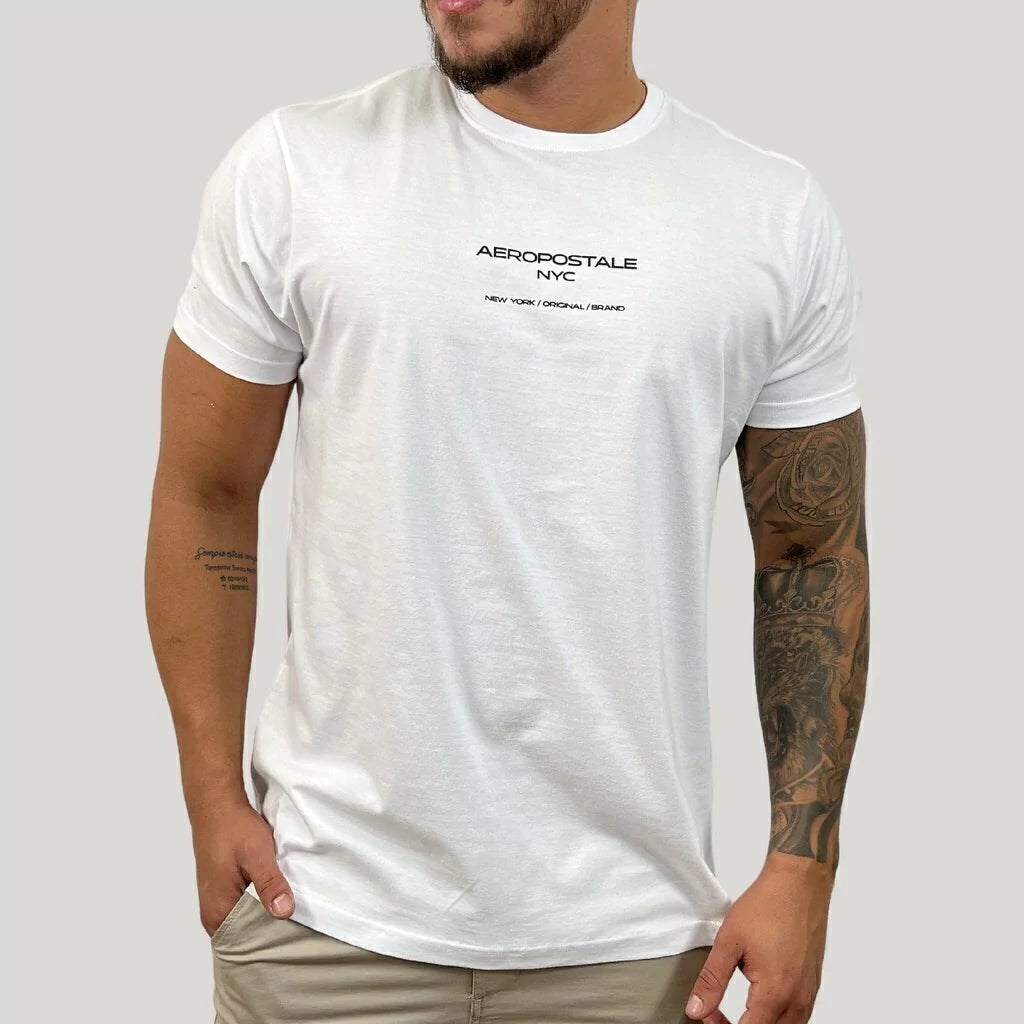 CAMISETA MAS COMFORT SILKADA AEROPOSTALE BRANCO