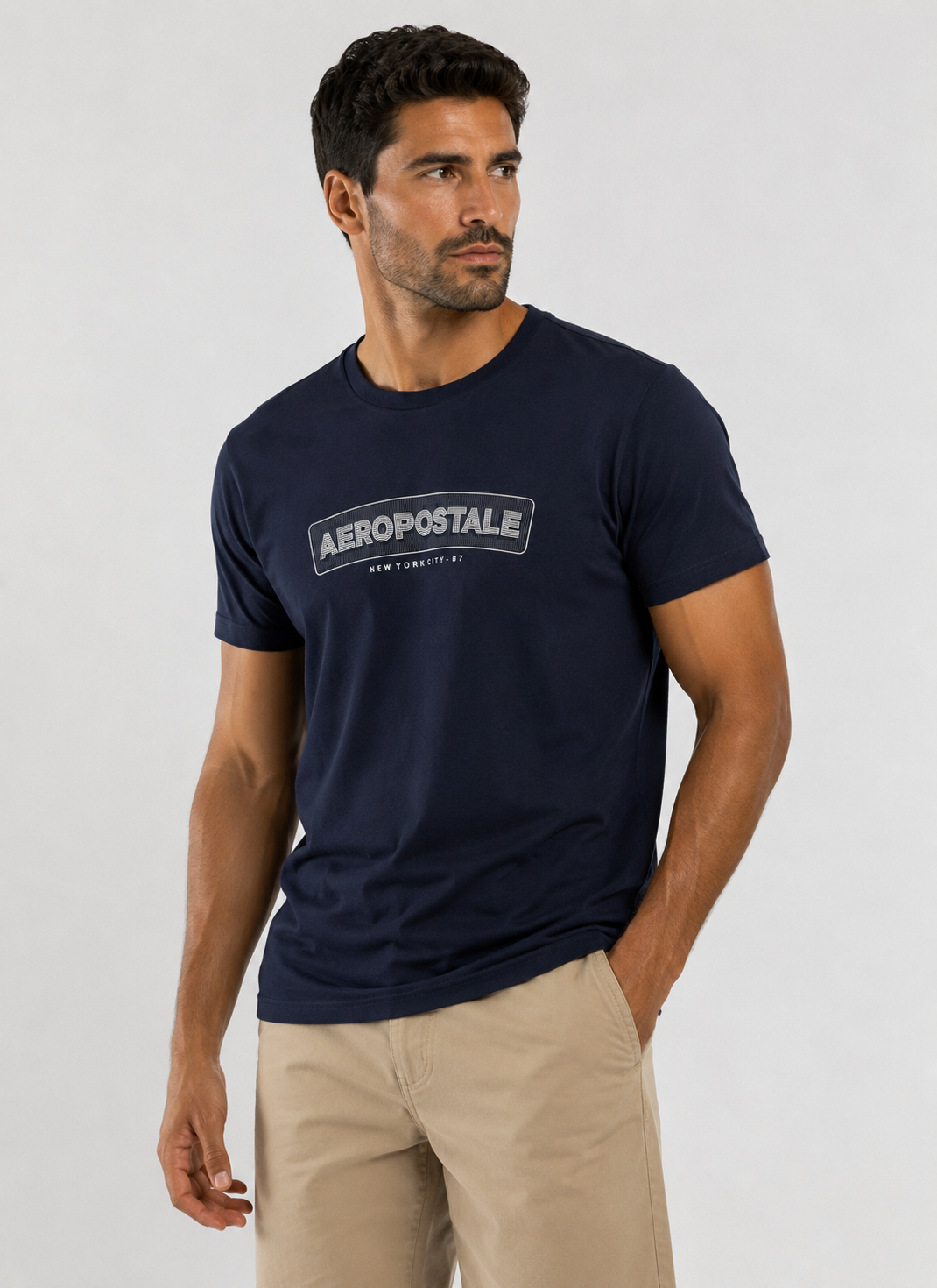 CAMISETA MAS MC SILKADA AEROPOSTALE PRETO