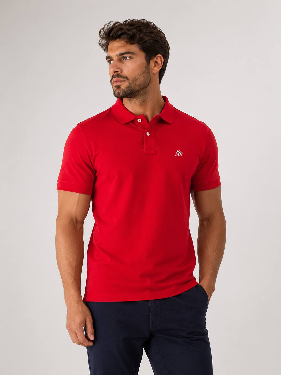 POLO MASC MC AEROPOSTALE VERMELHO
