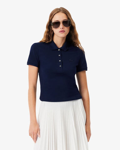 POLO FEM MC LACOSTE MARINHO