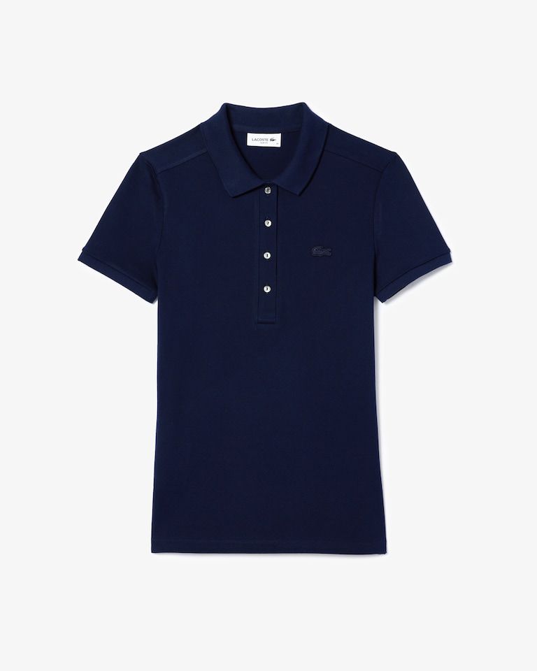 POLO FEM MC LACOSTE MARINHO