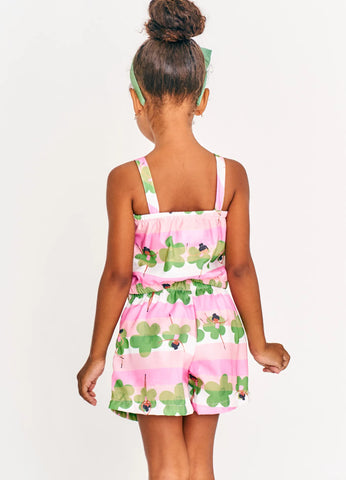 CONJ FEM DANCANDO ENTRE FLORES ALPHABETO ROSA/BRANCO