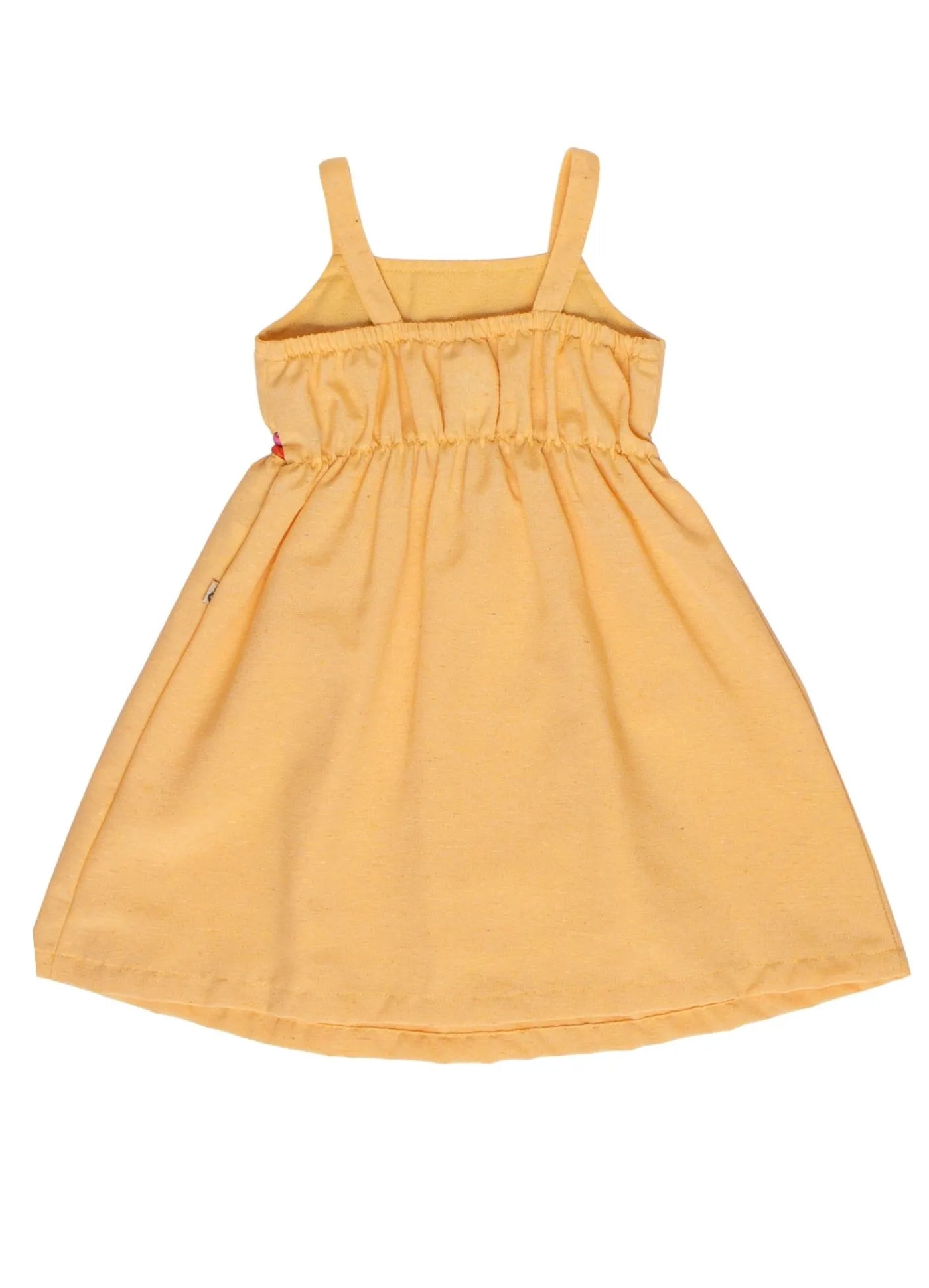 VESTIDO FEM ABELHINHAS ALPHABETO AMARELO