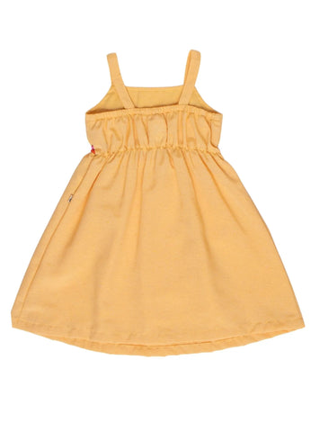 VESTIDO FEM ABELHINHAS ALPHABETO AMARELO