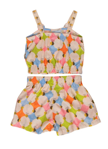 CONJ FEM ABELHINHAS ALPHABETO ROSA/OFF WHITE