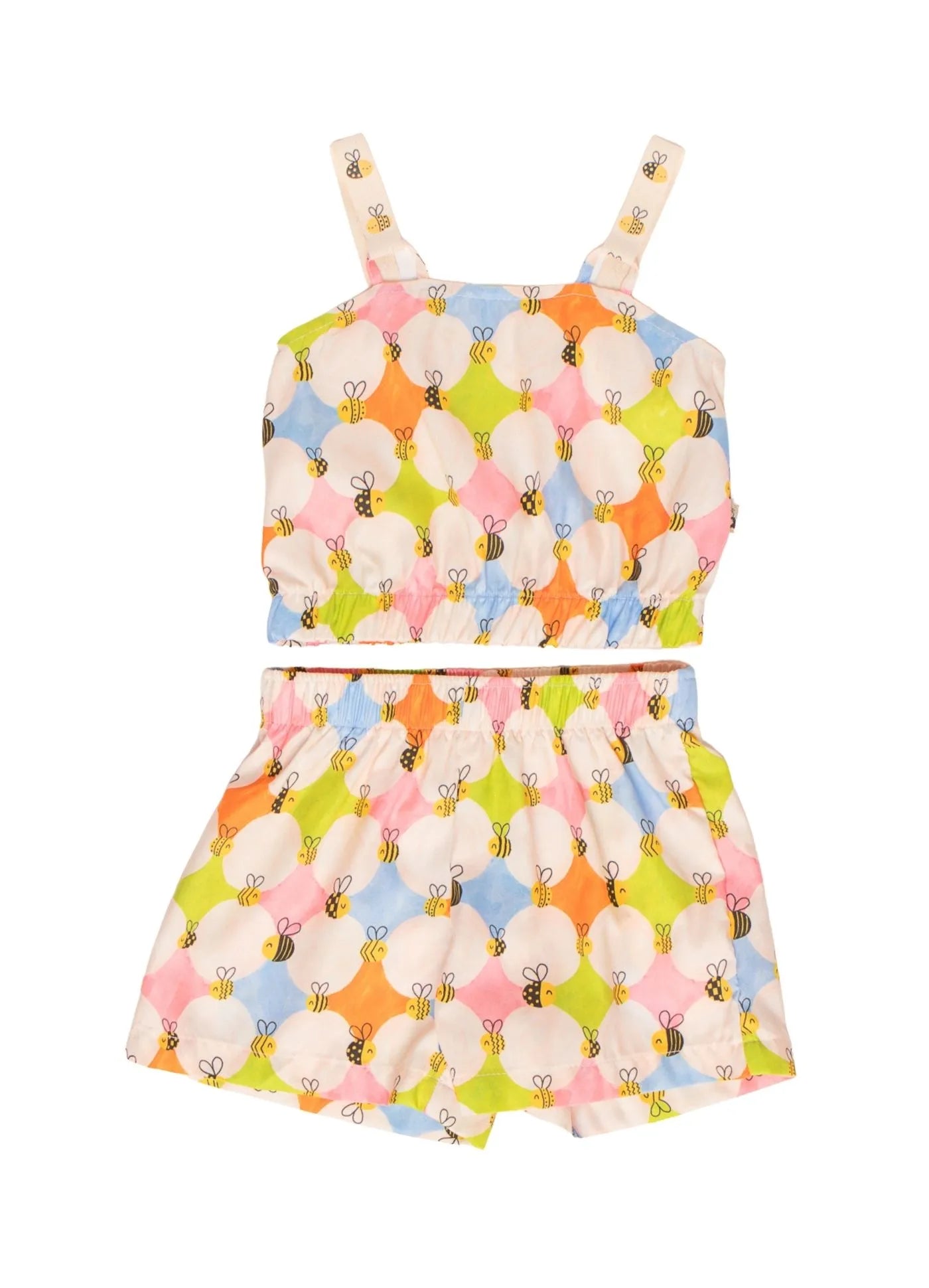 CONJ FEM ABELHINHAS ALPHABETO ROSA/OFF WHITE