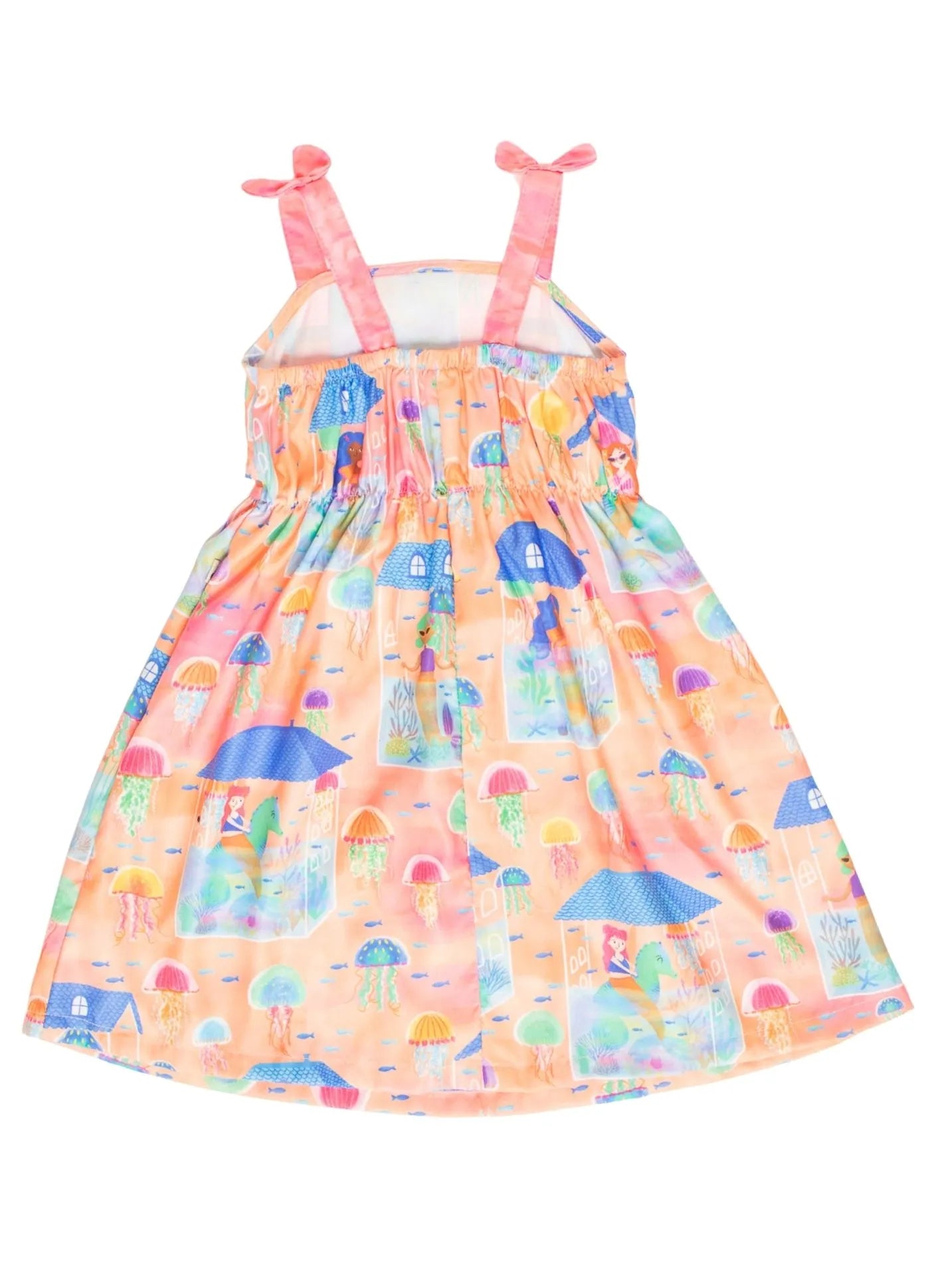 VESTIDO FEM CASA DE SEREIA ALPHABETO LARANJA