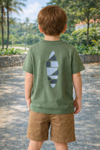 CAMISETA ARAMIS INF MC ESTAMPA PRANCHA MILITAR