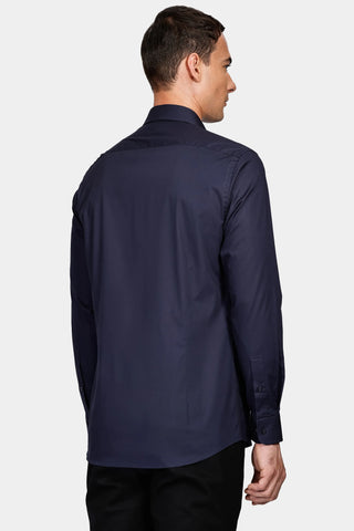 CAMISA MAS ML SLIM TRICOLINE STRETCH MARINHO
