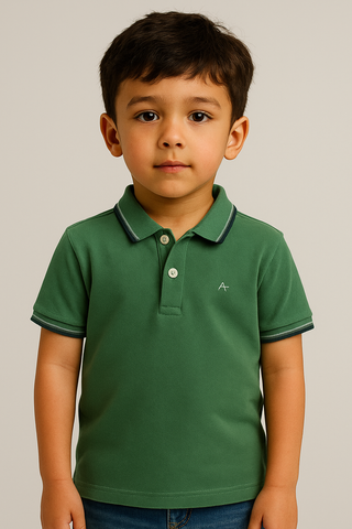 POLO MAS MC ARAMIS INF BASICA 4 FRISOS SELVA/MILITAR