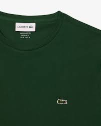 CAMISETA LACOSTE MC MASC BASICA VERDE MUSGO S86