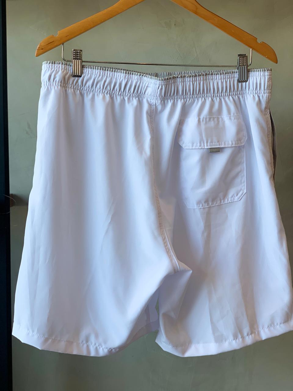 SHORT TACTEL MASC LISO JAIAL BRANCO/CINZA
