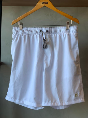 SHORT TACTEL MASC LISO JAIAL BRANCO/CINZA