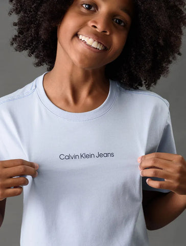 CAMISETA CKJ KIDS MC LOGO CENTRALIZADO LAVANDA