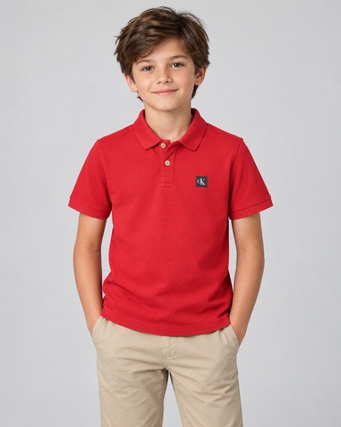 POLO CKJ KIDS MAS MC PREMIUM VERMELHO
